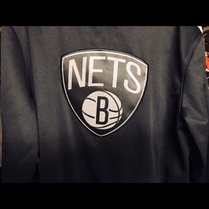 Black Brooklyn New Jersey Nets NBA Hoodie medium
